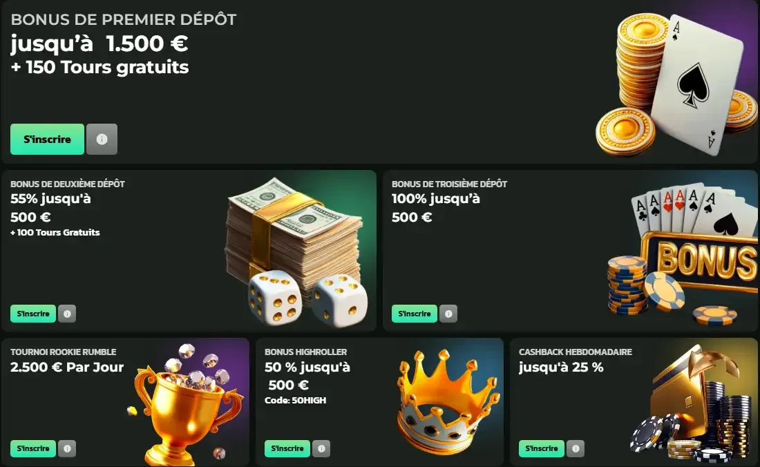 Bonus de Bienvenue Winbeatz Casino